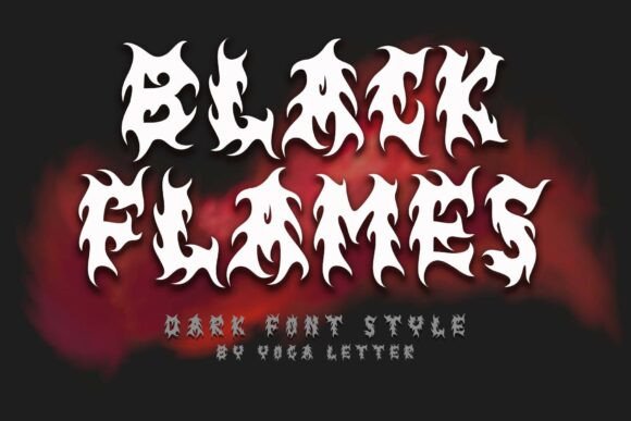 Black Flames Typeface: Bold Branding with Fire