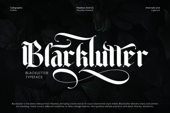 Blacklutter: A Bold Blackletter Font for Editorial Impact