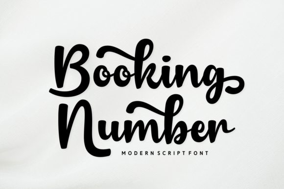 Booking Number: A Bold Script Font for Makers