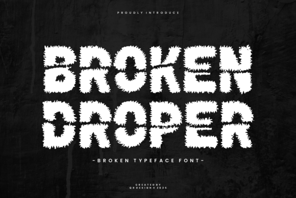 Broken Droper: A Bold Decorative Typeface