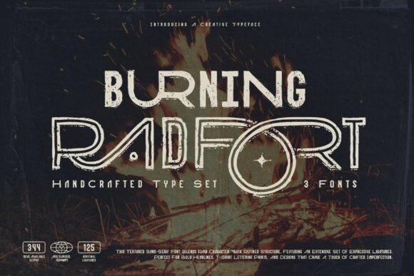 Burningradfort Simple: A Gritty Sans Serif Typeface