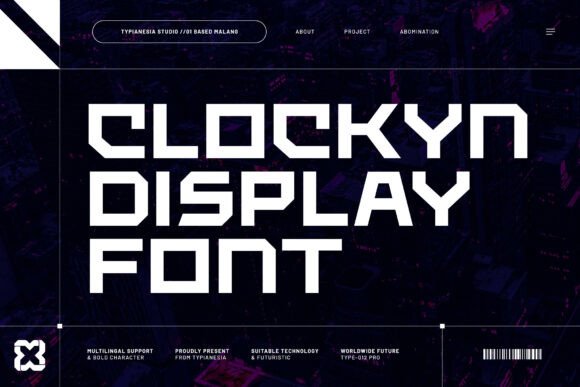 Clockyn: A Futuristic Display Font for Modern Web Design