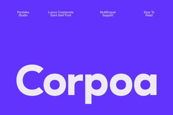 Corpoa: A Friendly Sans Serif Font for Editorial Design