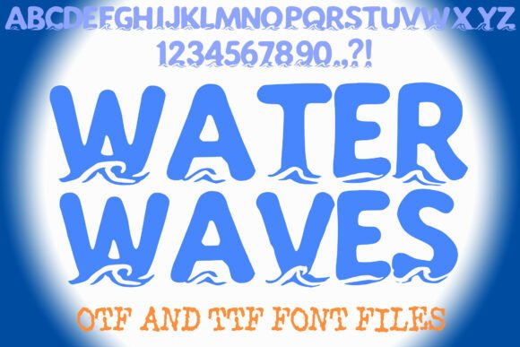 Water Waves Font for Handmade Labels